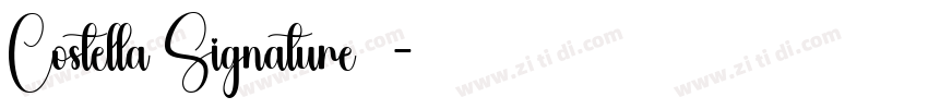 Costella Signature 语字体转换